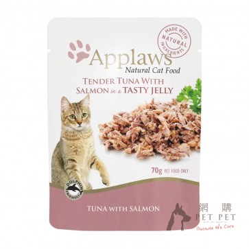 (8256) 70g Applaws Cat Pouch - (啫喱系列) - 吞拿魚&三文魚