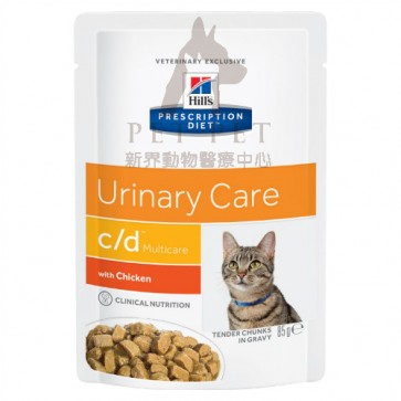 (605908) 85g x 12  Hill's Prescription Diet - c/d Multicare (Urinary Care ) Feline Pouch with Chicken