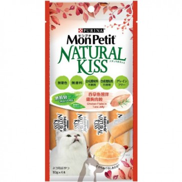 (12395997) 10g x 4本 MON PETIT® Natural Kiss ~ 吞拿魚醬拌雞肉粒