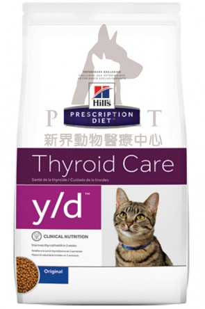 (1497) 4lbs Hill's Prescription Diet - y/d Thyroid Health Feline Dry Food 