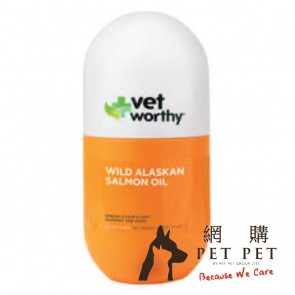 (0028) 30ct Vet Worthy Dog Wild AK Salmon Oil Soft Chews (狗用)野生阿拉斯加三文魚油肉粒