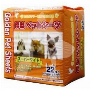 (22片) 大碼 - Golden Pet Sheets 強力吸濕除臭厚型寵物尿墊