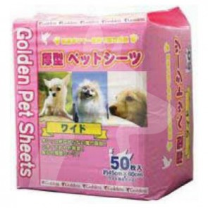 (50片) 中碼 - Golden Pet Sheets 強力吸濕除臭厚型寵物尿墊