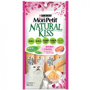 (12395995) 10g x 4本 MON PETIT® Natural Kiss ~ 雞肉醬拌三文魚肉粒