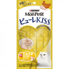 (12344428) 10g x 4本 MON PETIT® Puree Kiss ~ 吞拿魚醬拌粒粒雞肉	